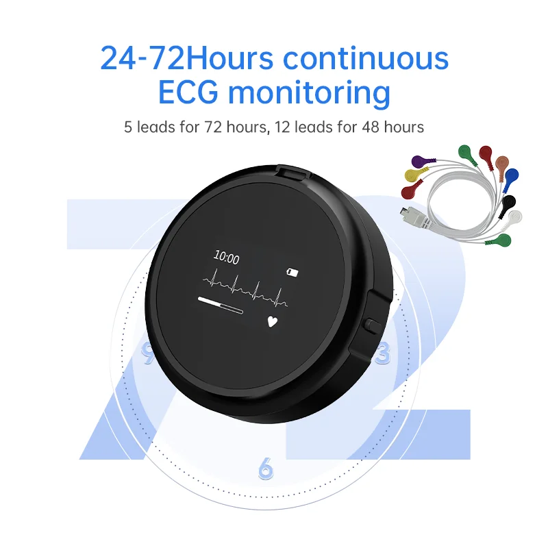 Lepu M12 12-Lead 72 Hours Monitoring Ambulatory ECG Analysis Holter Monitoring System With Report Output