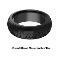 2 Pcs Motors Tires 165mm Wheels Rubber Tires Durable Non-slip Wheel for Maxfind FF Plus Offroad Skateboard