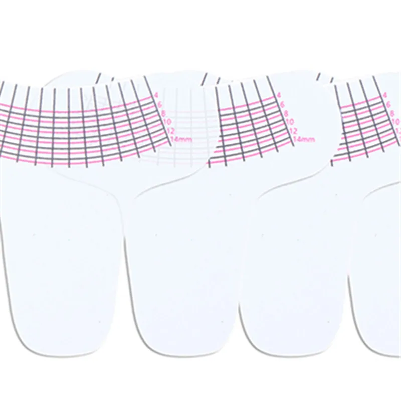 10-teiliges tragbares Messlineal für die Wimpernlänge, weiches Kunststoff-Augenbrauen-Make-up-Werkzeug für das Wachstum der Wimpernverlängerung