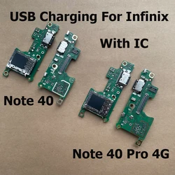 USB Charging Flex For Infinix Note 40 Pro 4G USB Charging Dock Board Connector PCB Port Charger Flex Cable X6835 X6850