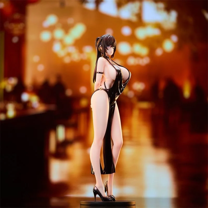 Ready Ship Thin Arm Strap Decor Statue Black Pointed High Heels Round Black Base Tabletop Aesthetic Display Craft
