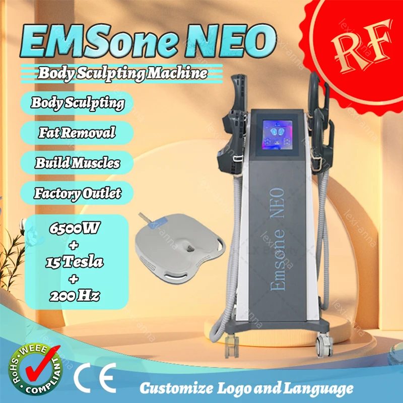 Newest EMSone NEO 15 Tesla Fat Removal slimming Machine 6500W EMS slimming  RF machine EMS Electromagnetic Stimulator ﻿