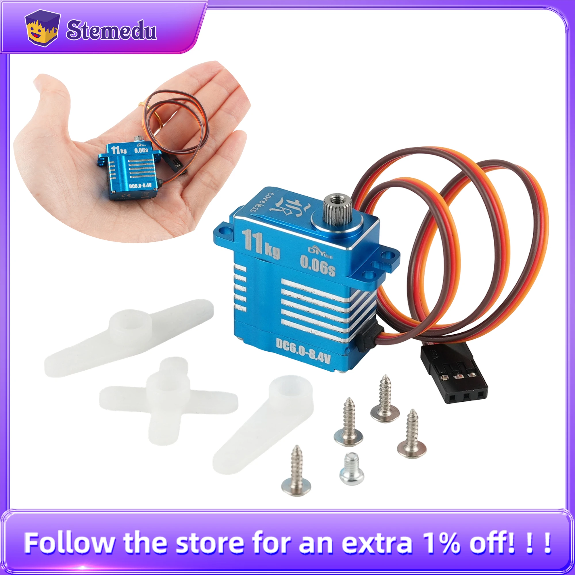 

Высокое качество 11 кг микро цельнометаллический цифровой полый сервопривод высокого напряжения без сердечника большой крутящий момент для радиоуправляемого вертолета самолет лодка автомобиль