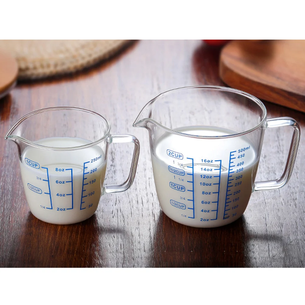 

1Pcs Heat-Resistant Glass Measuring Cup 500ml Transparent Scale Accurate Measuring Kitchen Baking Tool Baking Measure Cup