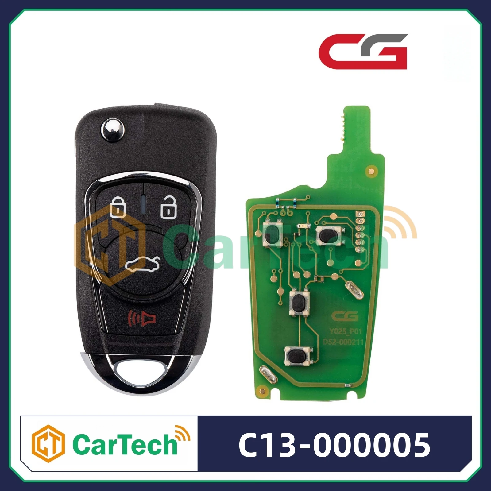 Cartech  CGDI C13-000005 4 Buttons Wire Remote for Buick New Style Used with CGDI K2