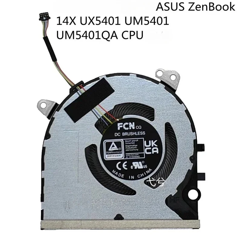New Original Laptop CPU Cooling Fan For Asus ZenBook 14X UX5401 UM5401 UM5401QA Fan FNQG DFS5K12304363L 13NB0UR0M09121 DC5V 0.5A