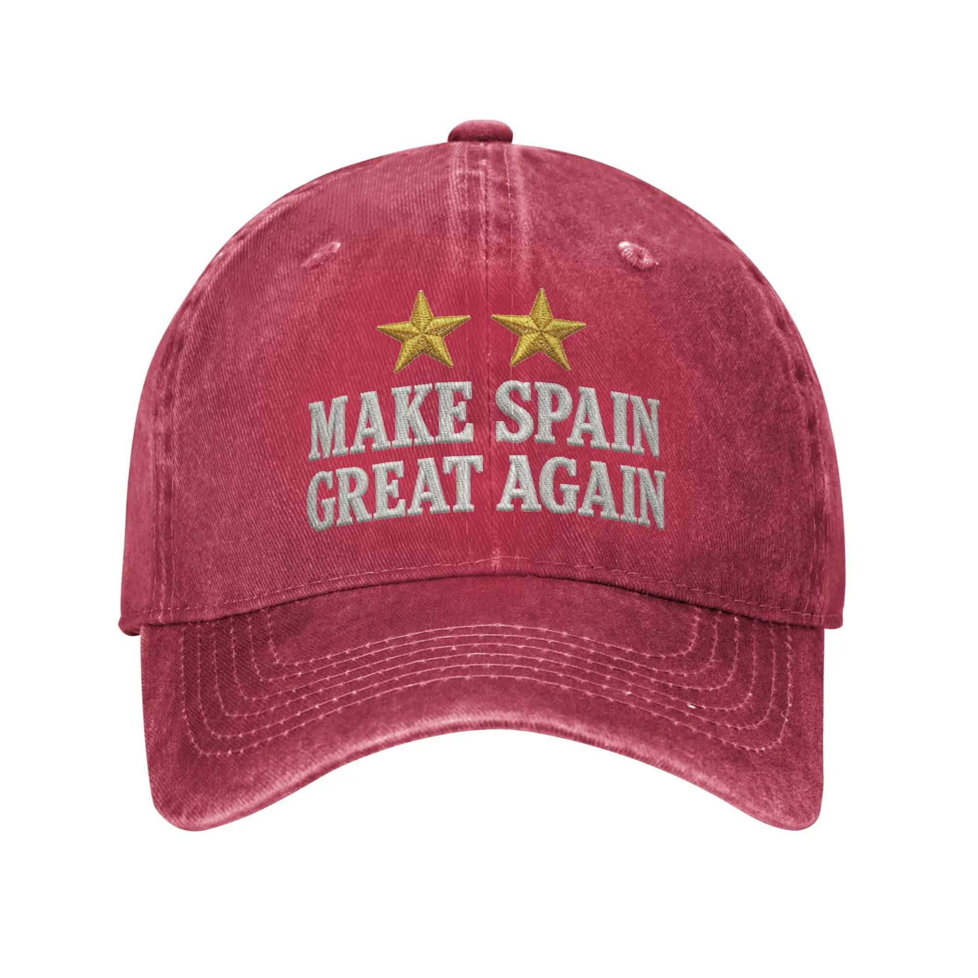 Unisex Make Spain Great Again  Print Hat Vintage Distressed Denim Washed  Baseball Cap Adjustable