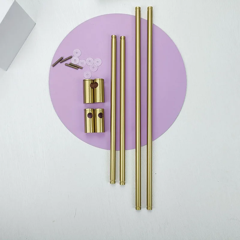 1 Pair Glass Door Handle Shower Room Pulls Gold Brass Double Handles for Fridge Appliance Closet Bar