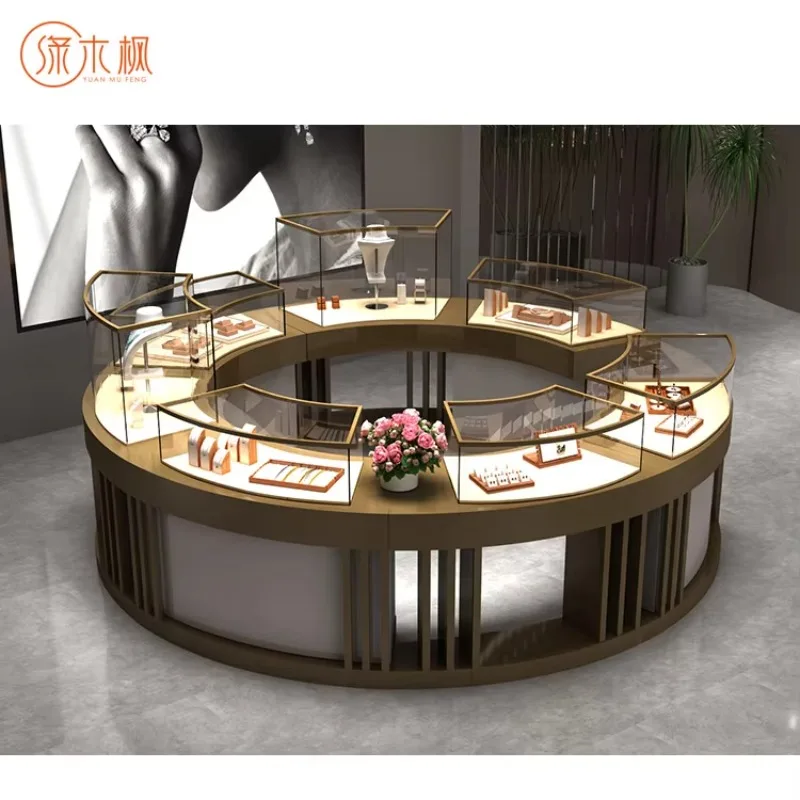 خزانة عرض المجوهرات الحديثة الراقية الأكثر مبيعًا أو أغطية المجوهرات المخصصة لعرض المجوهرات للمول