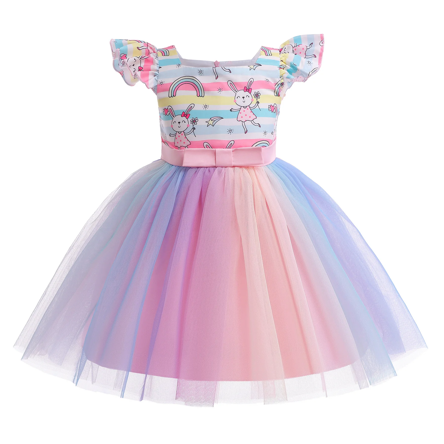 

Dress For Girls Princess Girls Dresses Summer Flower Rainbow Rabbit Short Cosplay Party Prom Costume Kids Clothing Kids Clothes