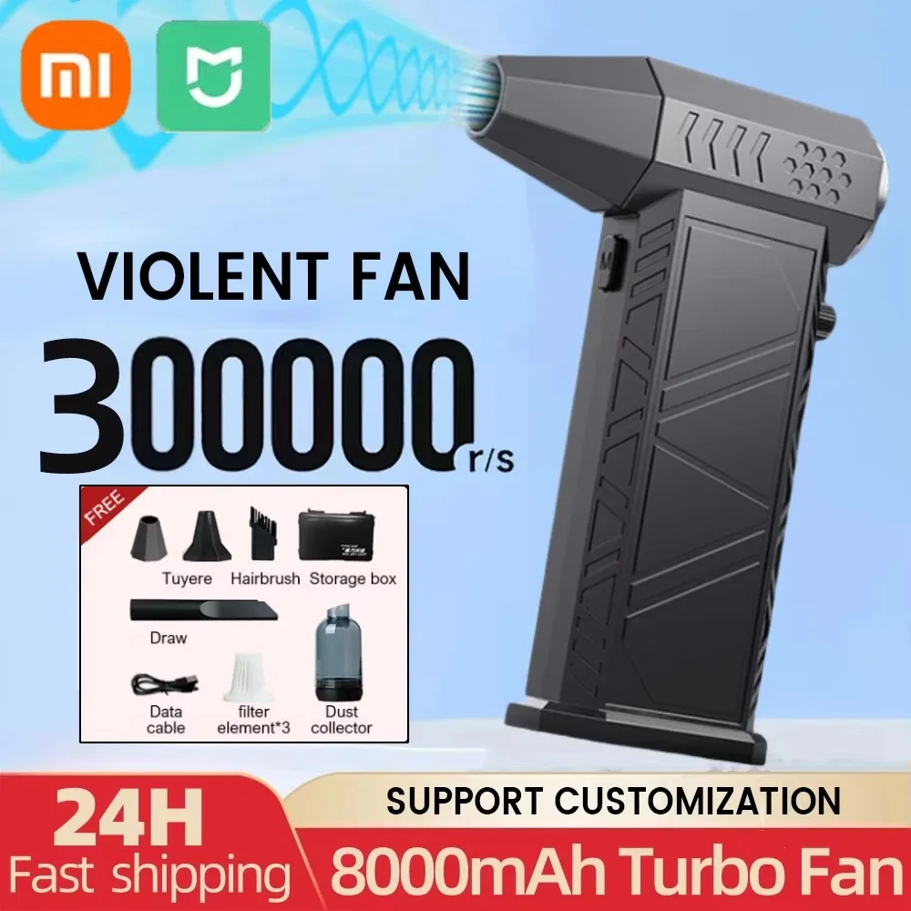 

XIAOMI Violent Fan 350000RPM Powerful Air Blower Vacuum Dust Cleaner Type-C Strong Winds 58m/s Brushless Turbo Jet Blower Dry