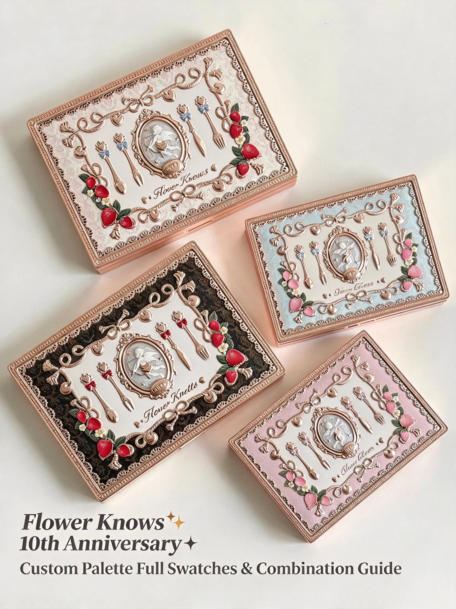 Flower Knows 10th Anniversary Single Eyeshadow 36 Colors DIY Custom Palette Matte Shimmer Long Lasting Professional Eye Makeup