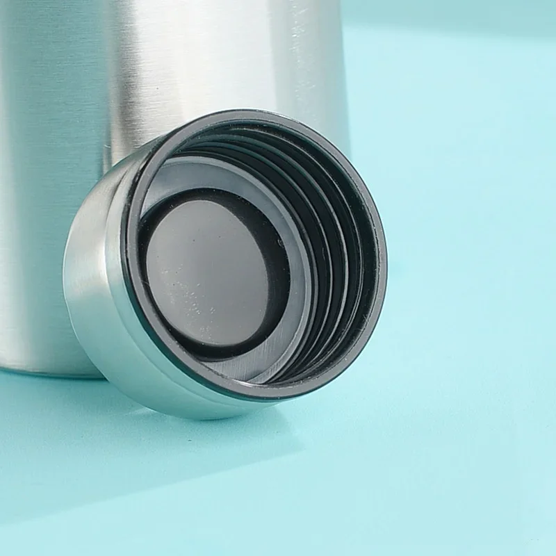 طبقة واحدة من الفولاذ المقاوم للصدأ مقصف غلاية التخييم في الهواء الطلق المشي لمسافات طويلة زجاجة ماء المحمولة سعة كبيرة مانعة للتسرب شرب زجاجة #6