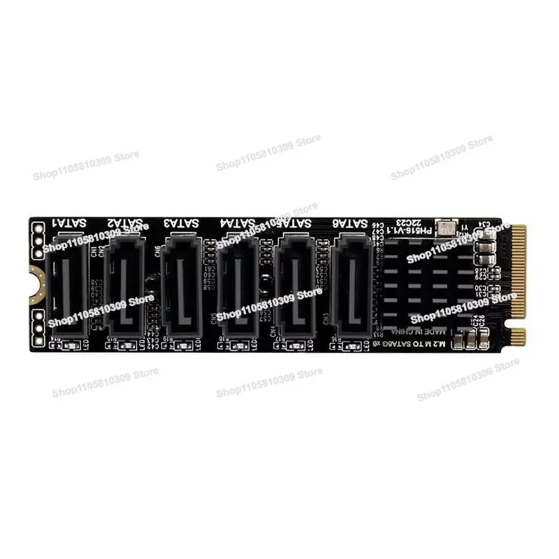 M2 NVME To 6-port SATA NAS TrueNAS ASM1166 Hard Disk, Expansion Card
