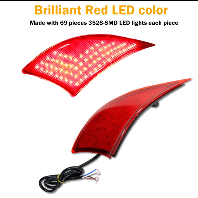 For Lexus IS250 IS350 IS-F Red LED Car Rear Bumper Reflector Tail/Brake Lights Stop Lights Rear Fog Lights Turn Signal Lights