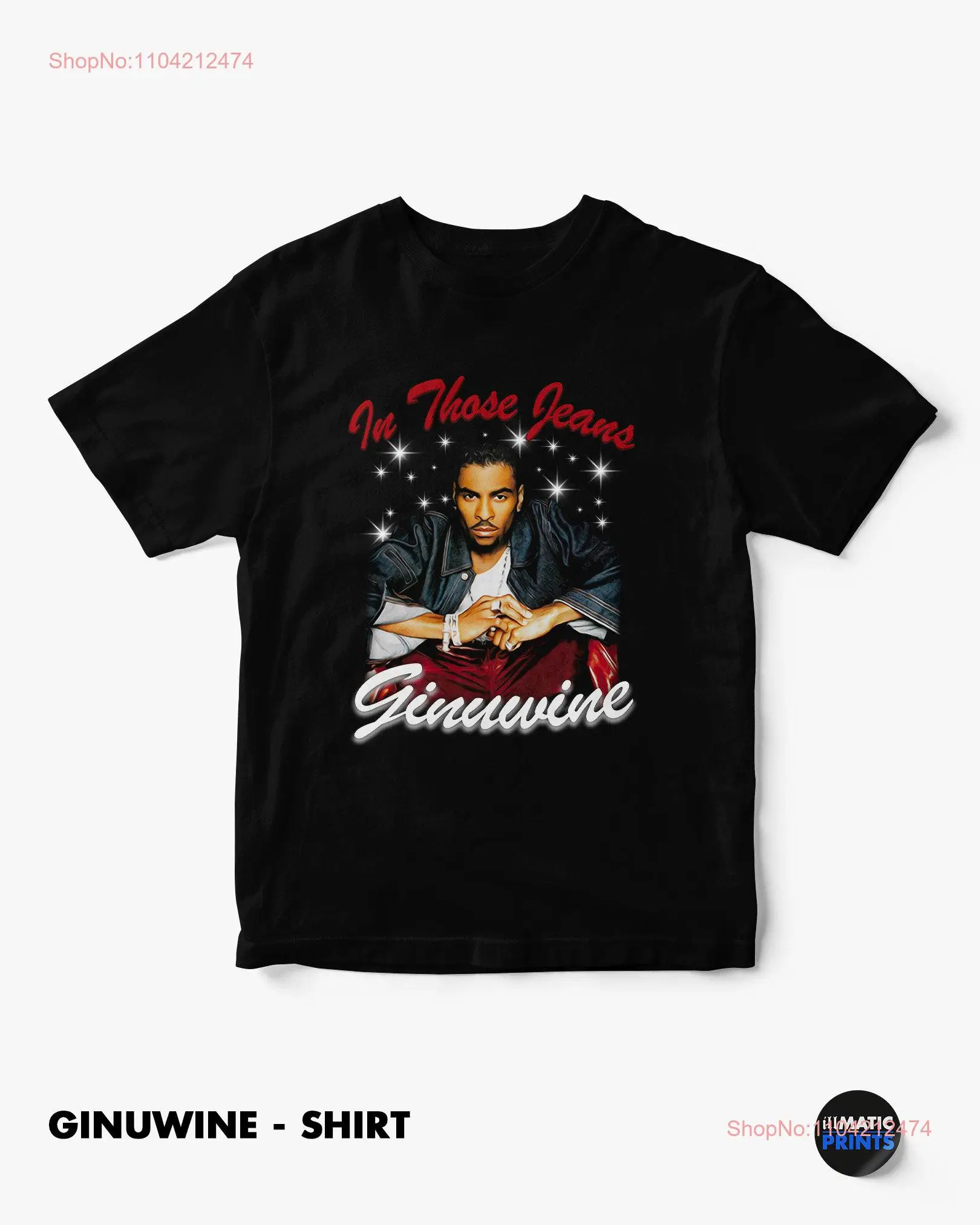 Ginuwine Vintage T Shirt Exclusive Airbrush Style Design R B Legend 90s Music RNB hip hop long or short sleeves