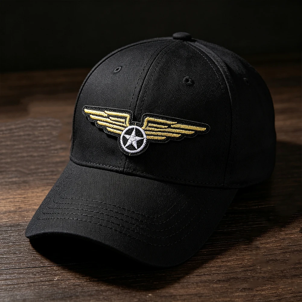 Tactical Pilot Wings Embroidered Patch Brooch Air Force Style Star Badge DIY Jacket Cap Backpack Decoration Accessories