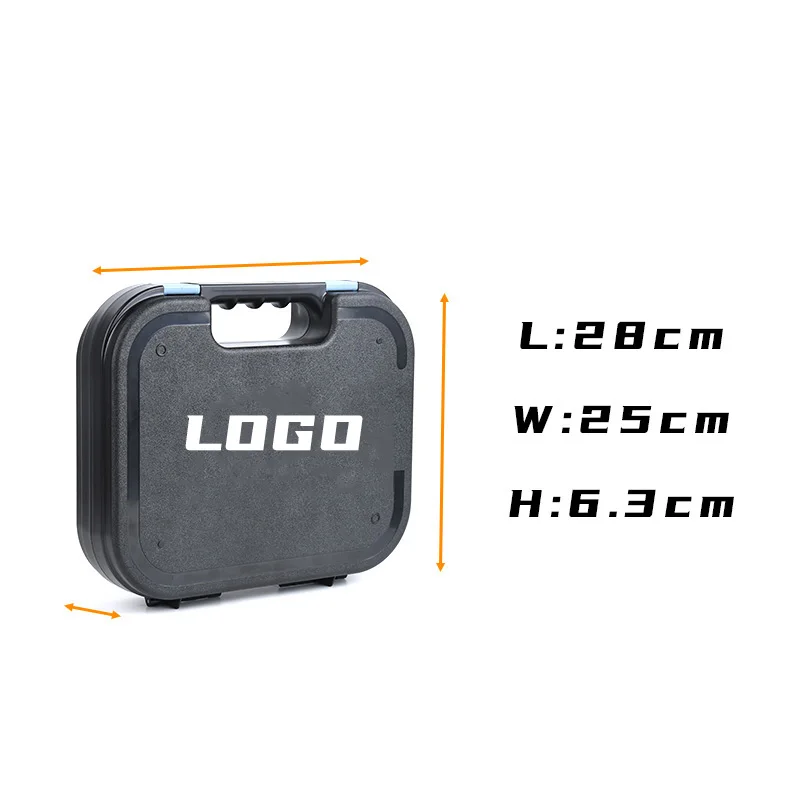 戦術ピストル安全ケース ハードシェルガン収納ボックス パッド入りフォームライニング付き G17ツール収納 ハンティングトイガンアクセサリー用