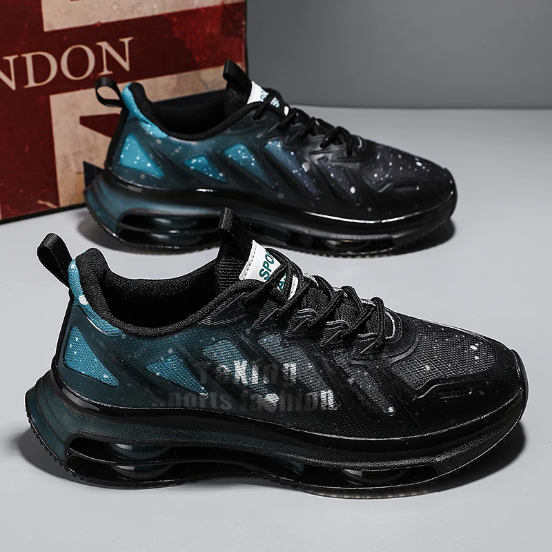 

High Quality Sneakers Male Trend Black Platform Basketball Shoes Men Casual White Sport Walking Sneakers Men's Trainer 2025