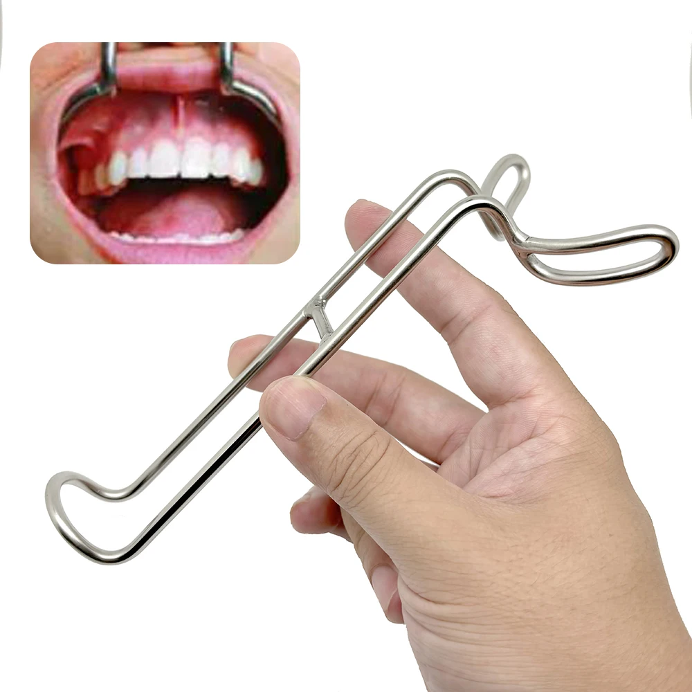 Double Headed ปากขยาย Lip Retractor Intraoral Cheek Upper Lower Lip สแตนเลสปาก Retractor ผลิตภัณฑ์ทันตกรรม