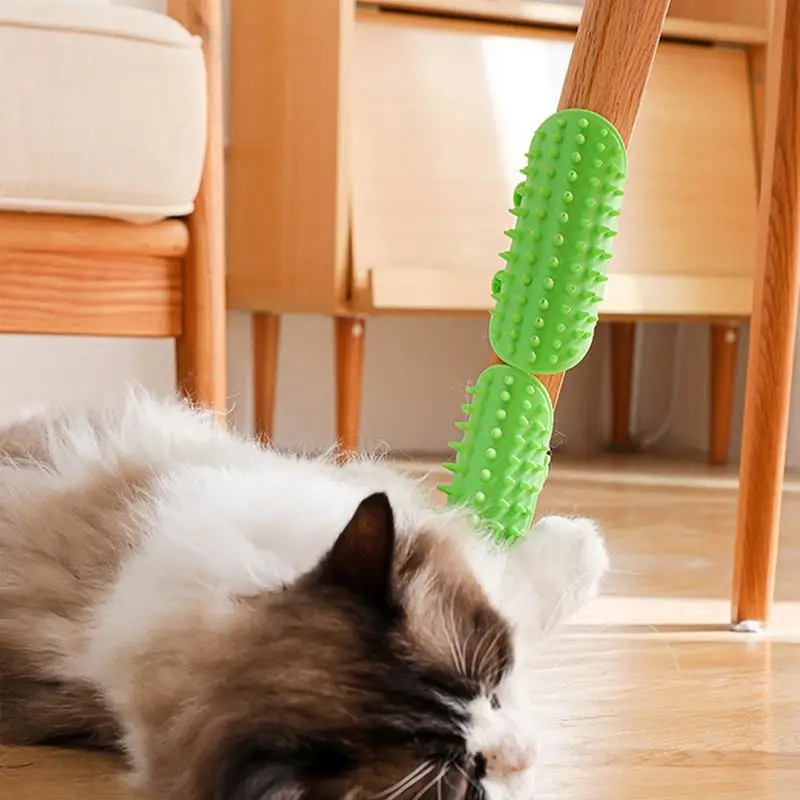 Tickling Comb Pet Brush Corner Tickling Brush Scratcher For Cat Multi-Functional Self-Cleaning Cat Brush Toy For Installing On