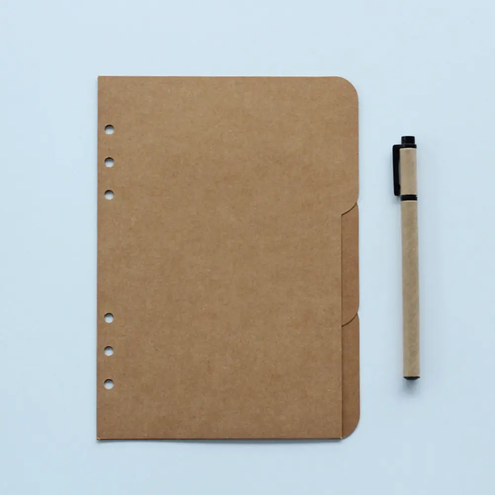 18Pcs A5 Kraft Paper Index Dividers Binder Classification Tabs for Loose-Leaf Notebooks Planners Books Wear-Resistant