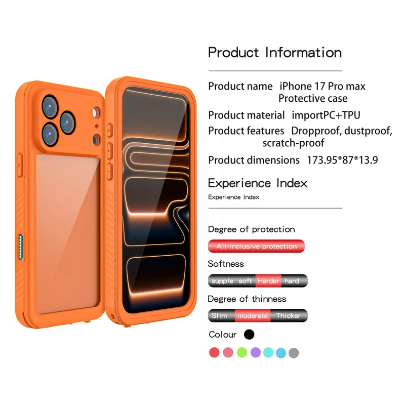 Wodoodporne etui magnetyczne Shellbox IP68 do pływania i nurkowania - Kompatybilne z iPhone 17e 17/17AIR/17Pro/17Promax — zdjęcie produktu 2