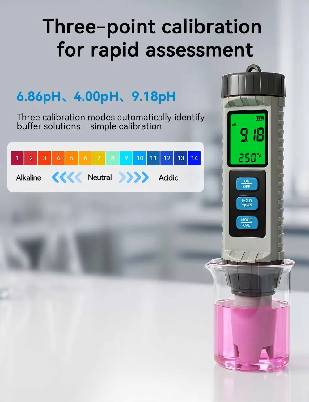 YAGO 8-in-1 Wasserqualitätstester pH TDS EC Salzgehalt ORP SG CL Temp Meter Digitaler Hintergrundbeleuchteter Pool Aquarium Wasseranalysator Detektor – Detail 4