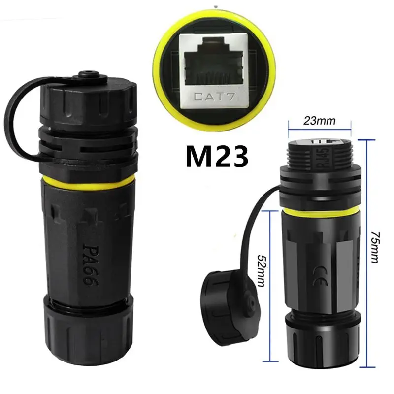IP68 Waterproof And Dustproof Cat7/Cat5/Cat6/Cat6A RJ45 Female to Female Pure Copper Shielded 10GB Ethernet Connector