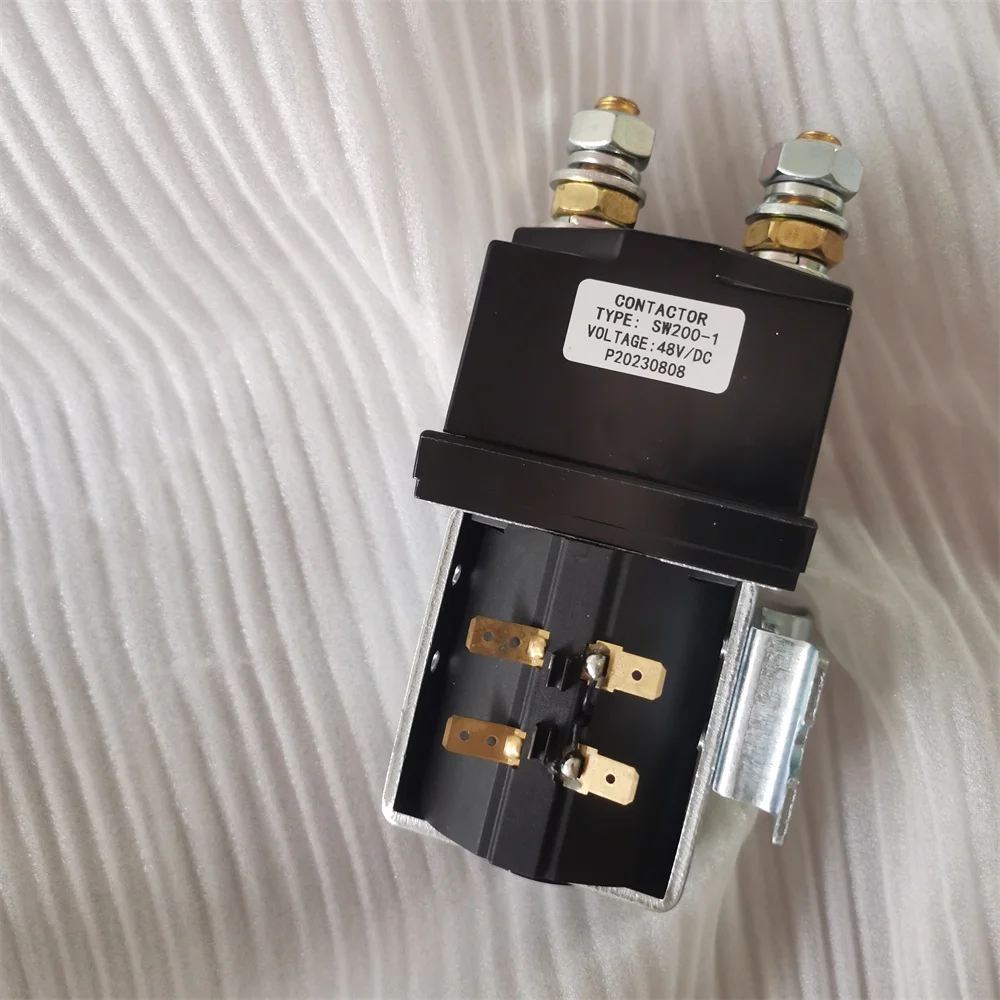 

48V 400A DC Contactor SW200-1 SPST Heavy Duty Solenoid Relay Normally Open for Electric Forklift AGV Tow Tractor Golf Cart