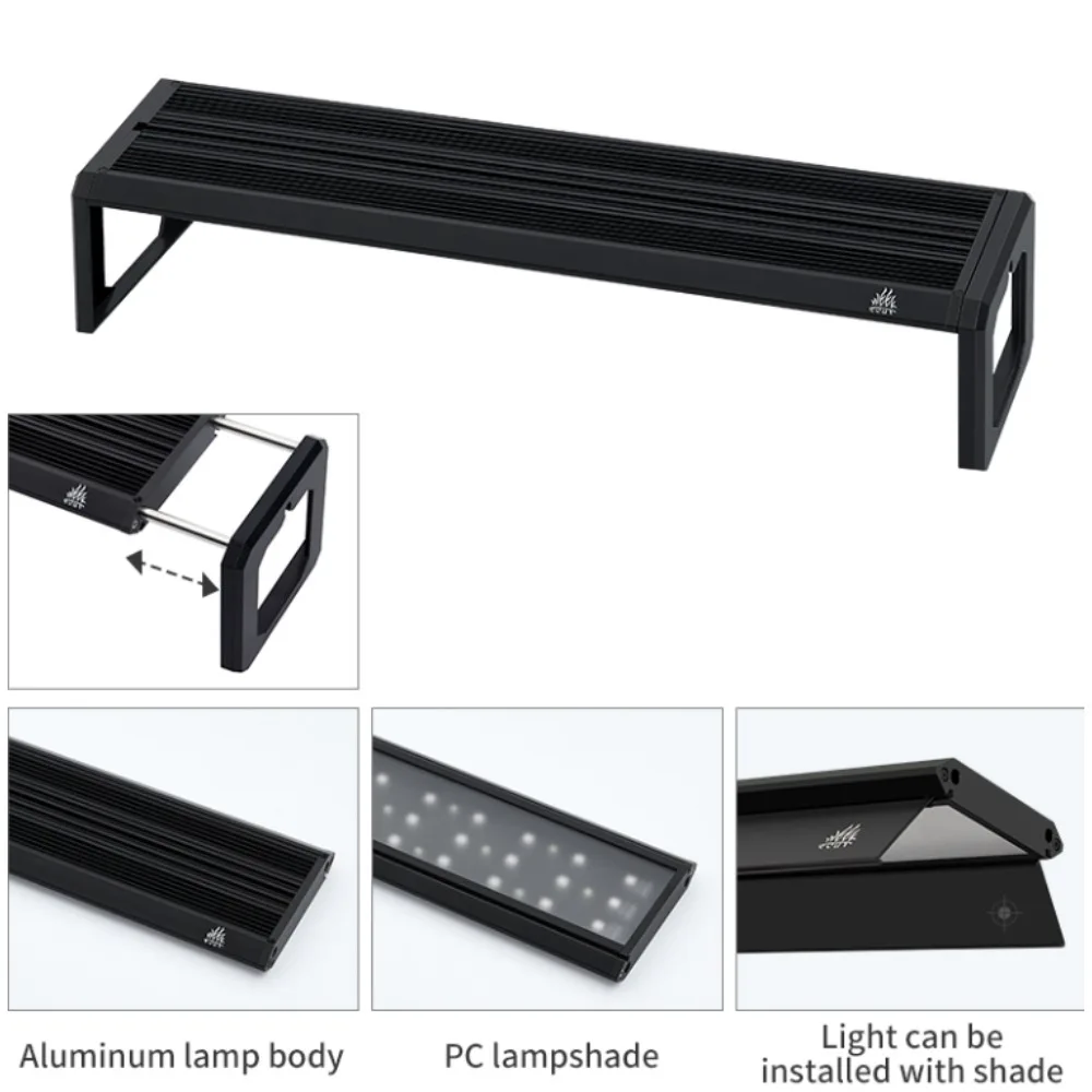 Week Aqua M Series 400mm Aquarium Lamp RGB UV Lighting with APP Control Cycle Timer