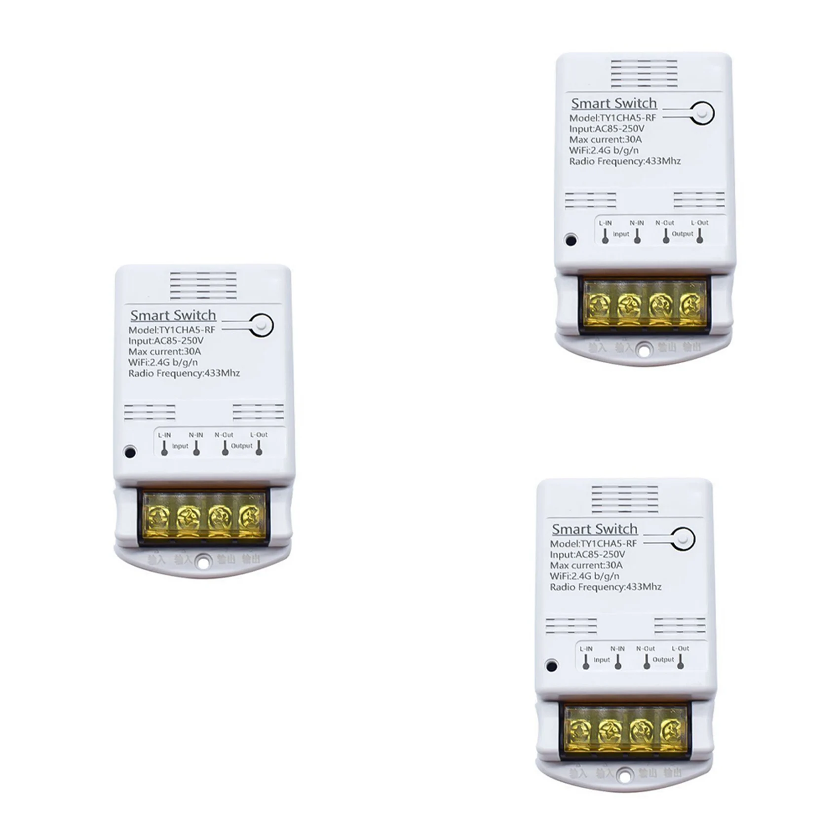 

3X Tuya Wi-Fi 30A релейный модуль 85-250 В умный переключатель DIY 433 МГц RF контроллер приложение голосовое реле таймер дистанционное управление-AT30