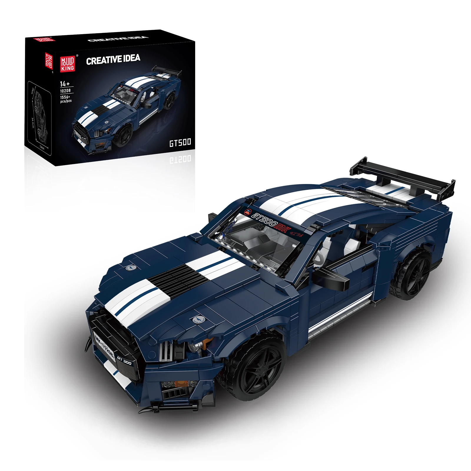 

MOULD KING Speed Hypercar Model 1556pcs Building Block American Muscle Car Modular Technology Gifts Assemble Children Toy