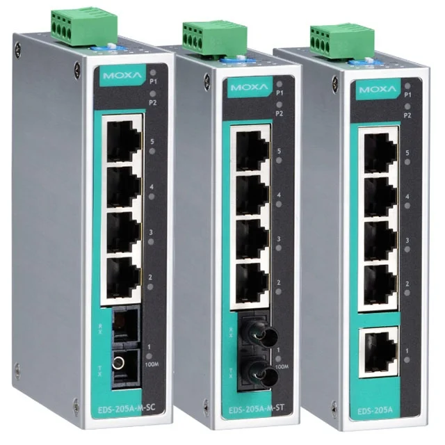 MOXA 5-port non managed Industrial Ethernet switch EDS-205A