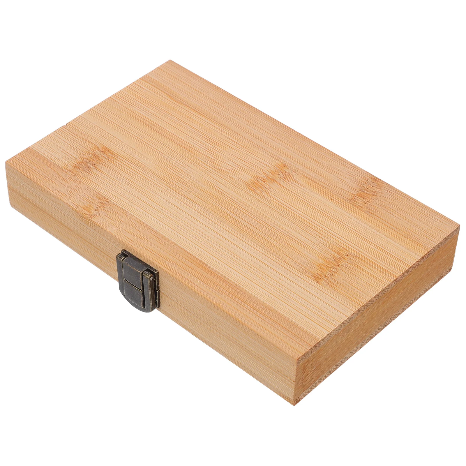 

Bamboo Watercolor Storage Box with Hinged Lid 6.48x4.32x1.06in Multi-Compartment Palette Tray for Travel Painting Organized