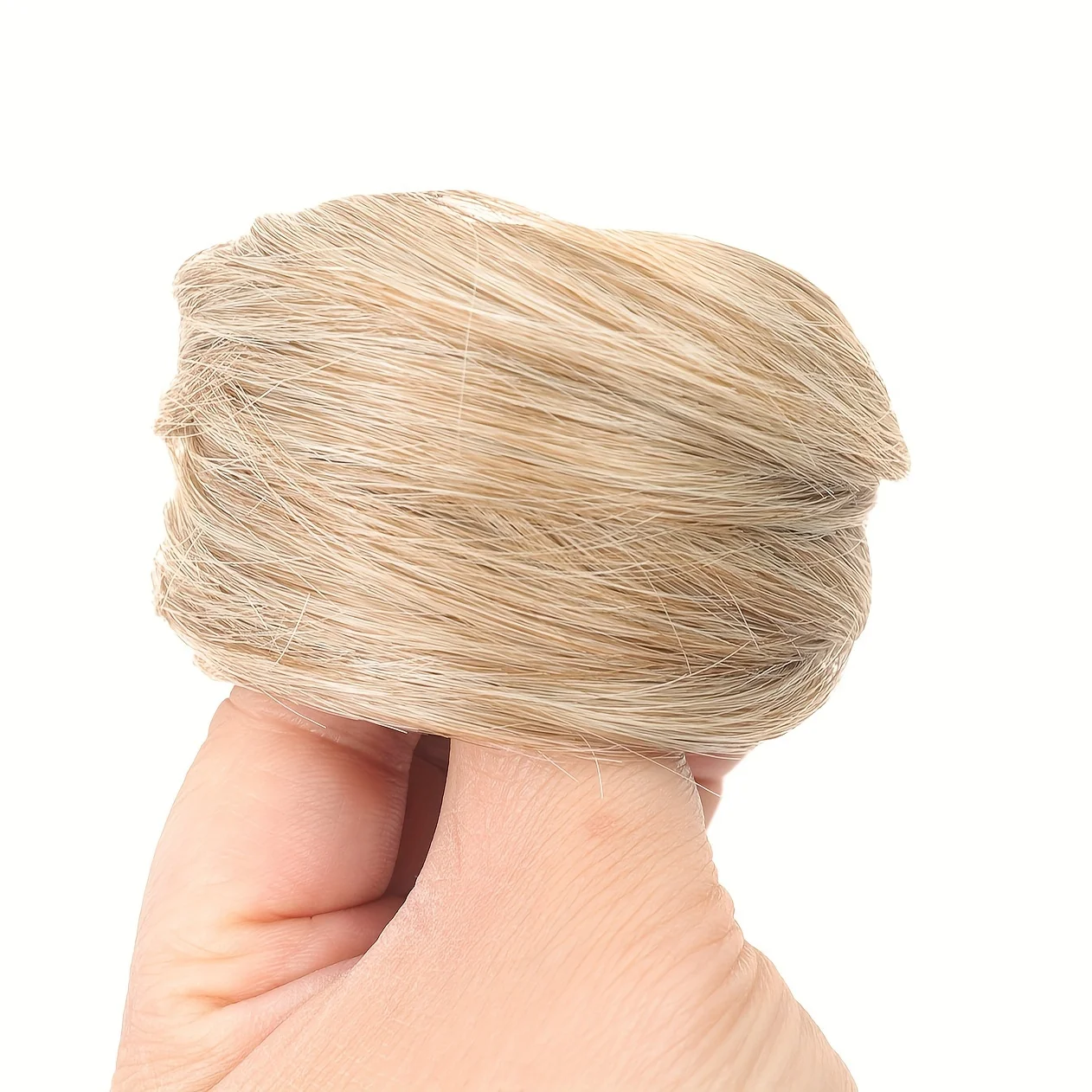 Synthetischer Chignon, elastisches Gummiband, künstlicher Haarknoten, zum Anklipsen auf der Haare, Schwanzverlängerung, Hochsteckfrisur, Haarteil, Pferdeschwanz für Frauen, Weihnachten