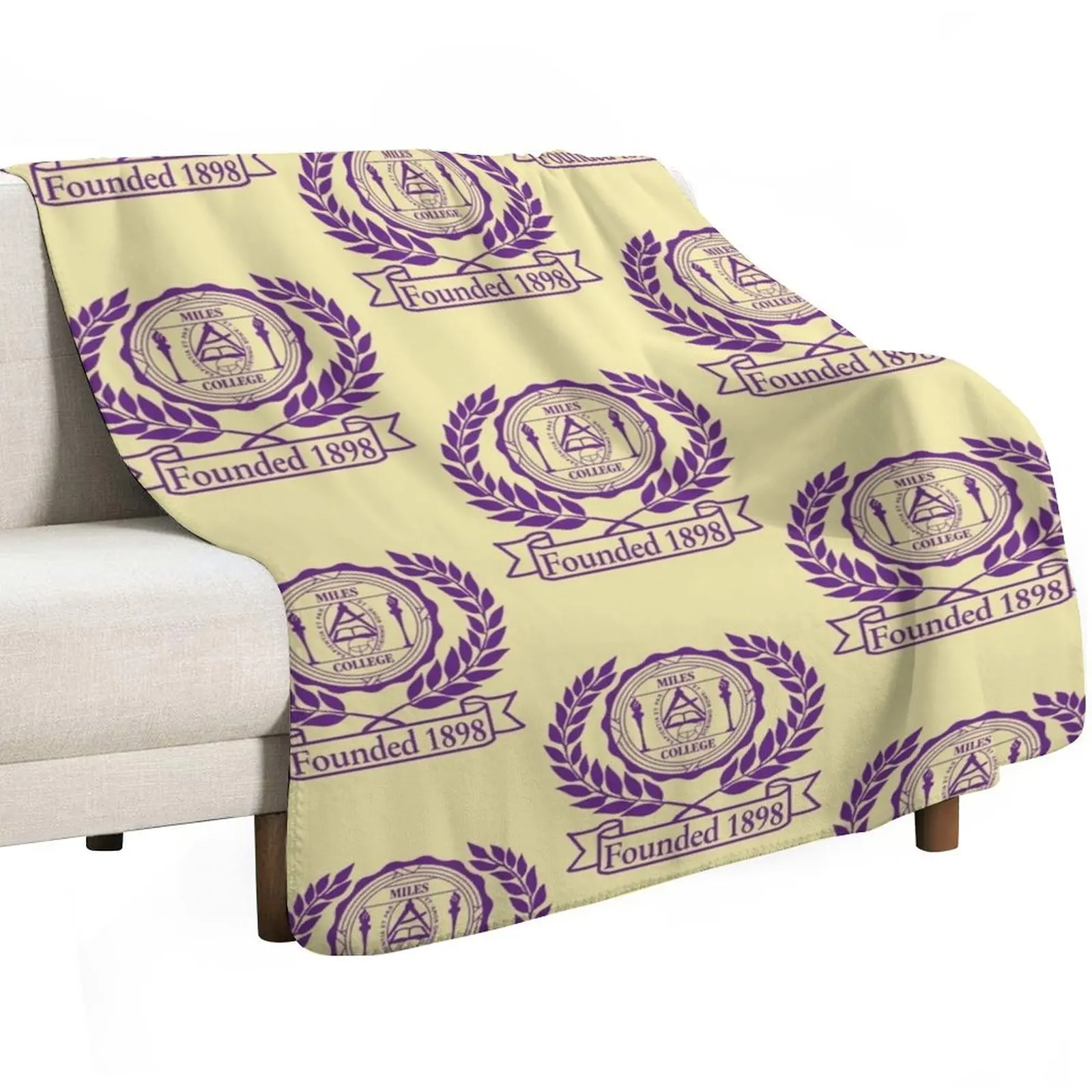 Miles College Throw Blanket Sofa Quilt Soft Big Hairys Kid'S Soft Plaid Plaid Blankets