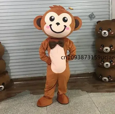 Little Monkey Mascot Costume Fancy Dress Mascotte Cartoon Appearl Halloween Birthday Cosplay Costume Birthday Character Outfit