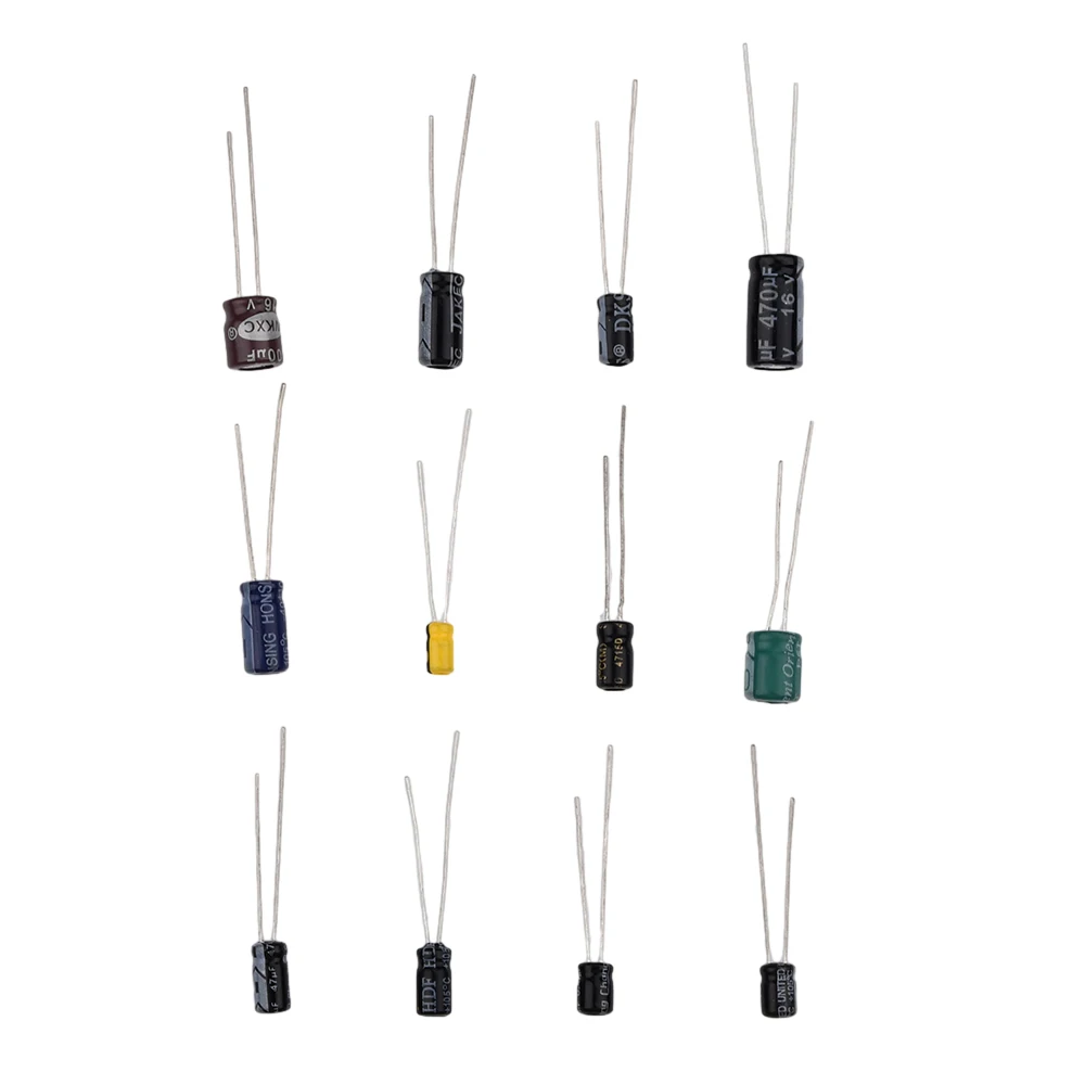 120 pçs/set 0.22UF-470UF Alumínio capacitor eletrolítico sortimento kit pacote