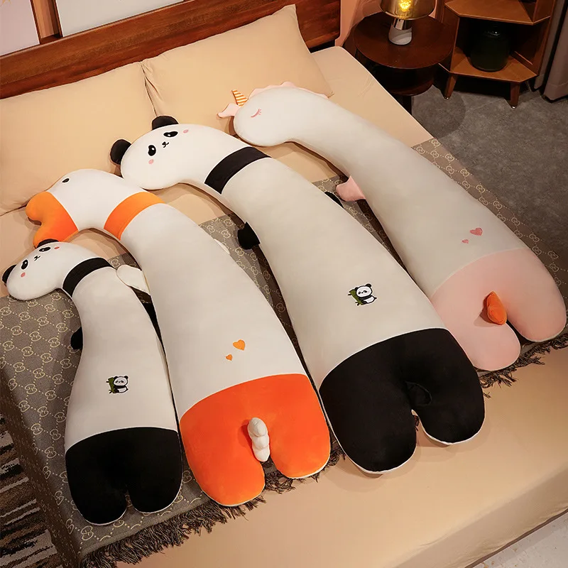 

Funny 100/130cm Stuffed Animals Clamp Leg Plush Long Pillow Cute Unicorn Big Goose Large Size Panda Birthday Gifts Home Decor