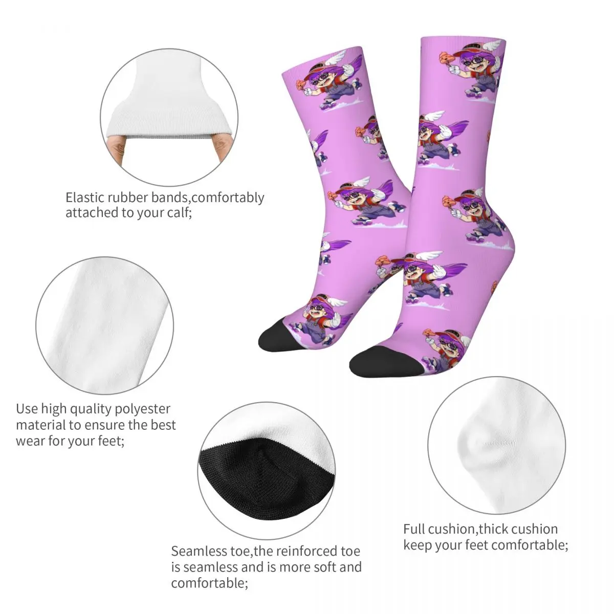 Cute Girl Dr.Slump Socks Men's Women's Polyester Fashion Arale Norimaki Manga Socks Spring Summer Autumn Winter Socks Gift