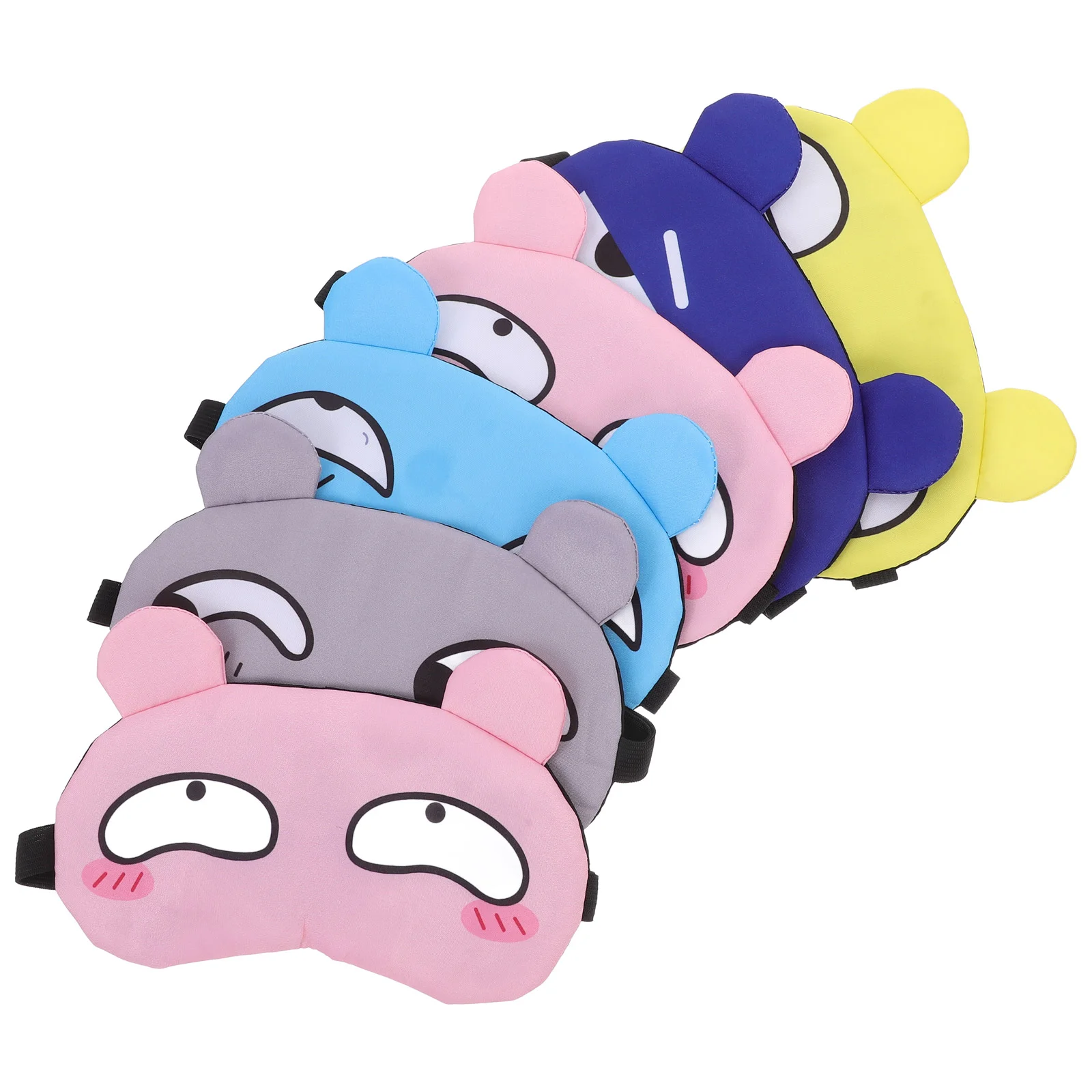 

6 Pcs Eye Patches Sleep Mask Blindfolds Funny Cartoon 1800X1200X020CM Animal Resting Masks Men Sleeping Kawaii and Women