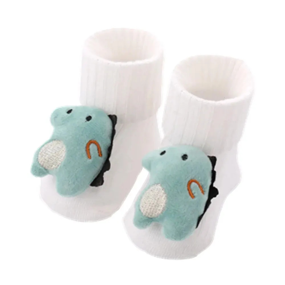 New Four Seasons General Korean Version of Simple Cartoon Cute Floor Socks Soft Feet 0-2 Years Old Baby Walking Shoes