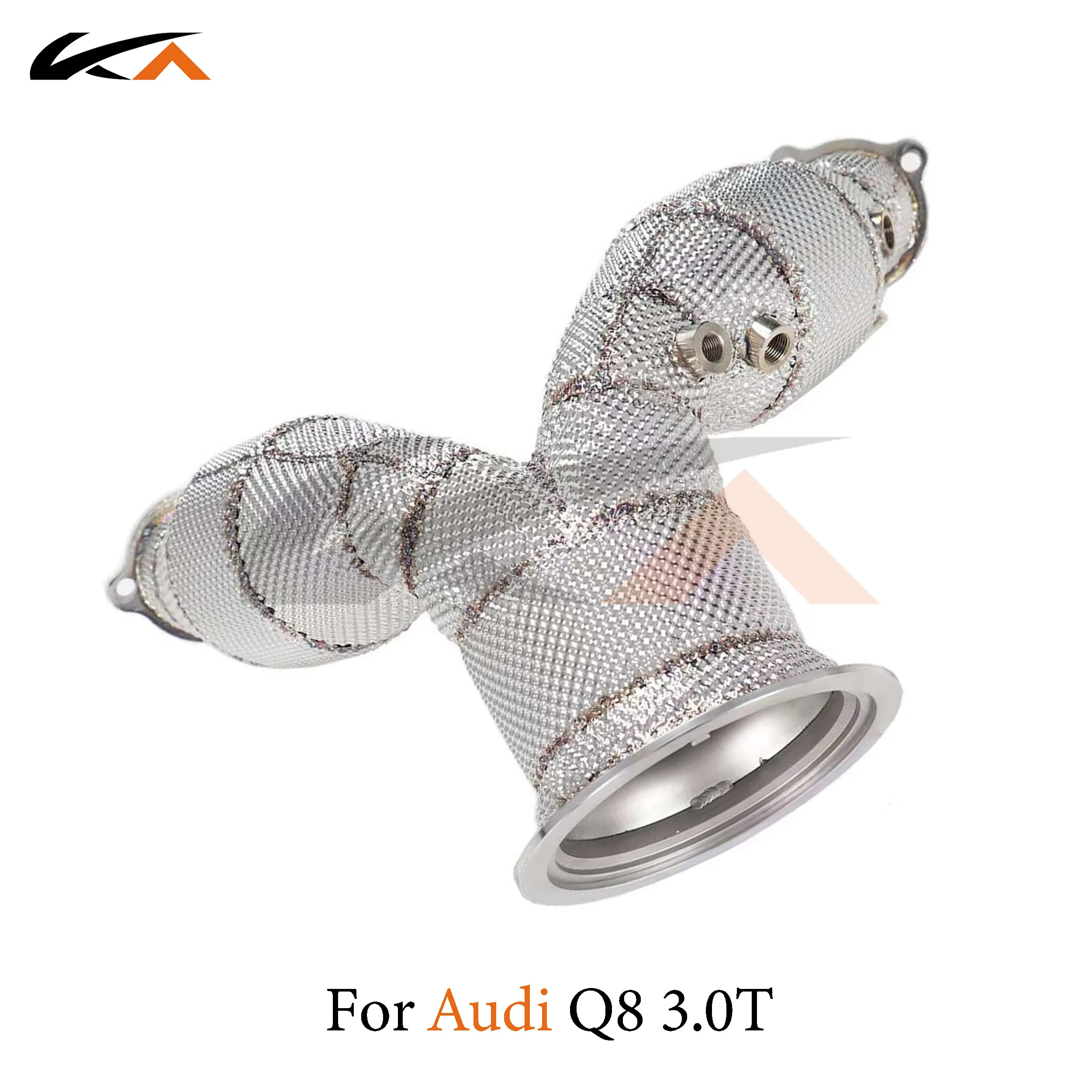 KA Tuning exhaust system header stainless downpipe for Audi Q8 3.0T axle pipe performance two catalysis heat shield