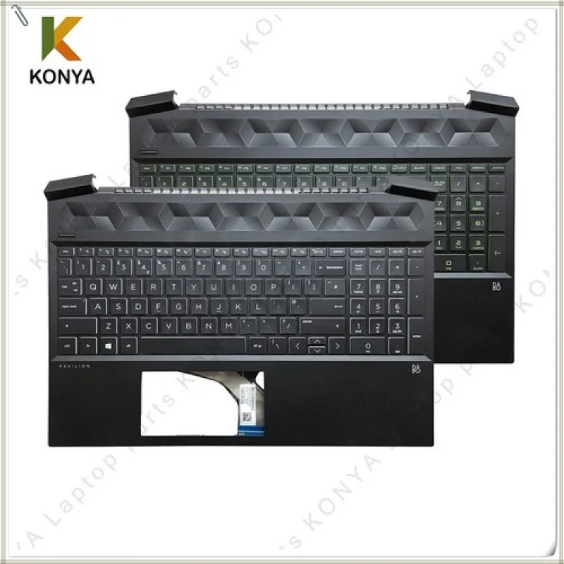 

f New For HP Pavilion 15-EC TPN-Q229 Laptop Palmrest Upper Cover With Keyboard