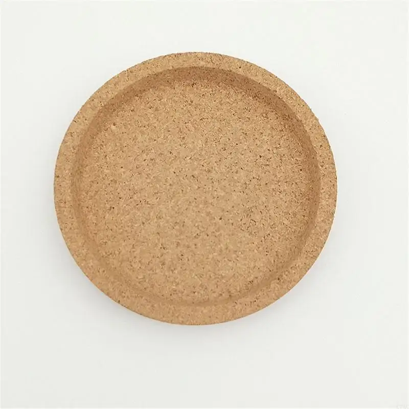 Posavasos redondos con corchos C7AC, 5 uds., posavasos madera resistente calor, soporte para tazas café y bebidas