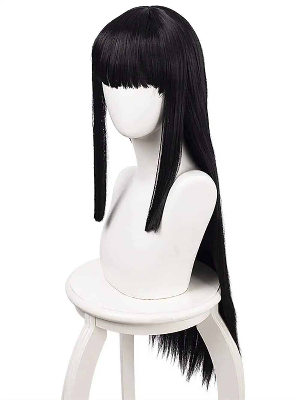 

Kakegurui Compulsive Gambler Jabami Yumeko Wig Women Black Long Synthetic Hair Halloween Party Cosplay Costume Wigs + Wig Cap