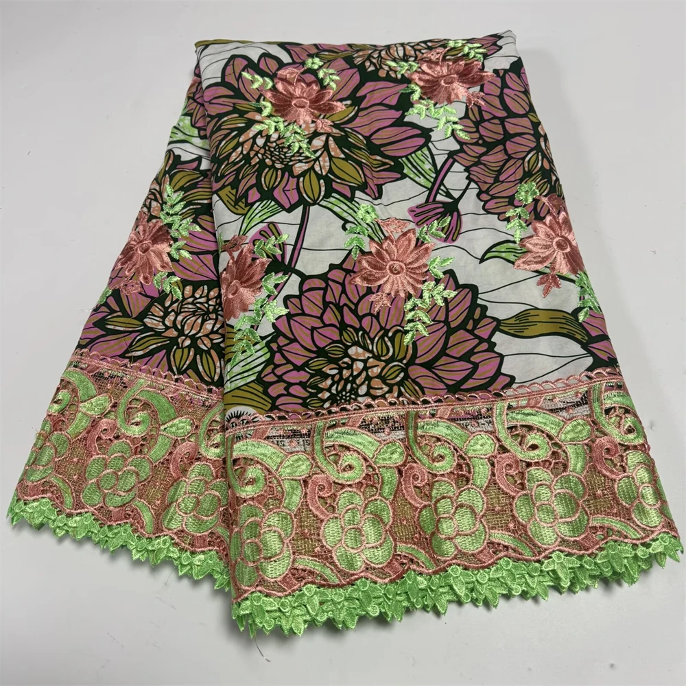 

Восковое кружево, французское кружево, гипюр, восковая печатная ткань, вышивка, африканское восковое кружево, хлопок, Анкара для женщин, платье, 6 ярдов