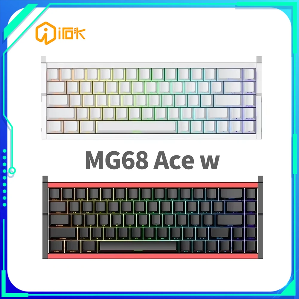 

Irok MG68 MAX Клавиатура с магнитным переключателем Irok Ace с механической клавиатурой Hot Swap RGB 8K Игровая клавиатура для киберспорта ПК по индивидуальному заказу
