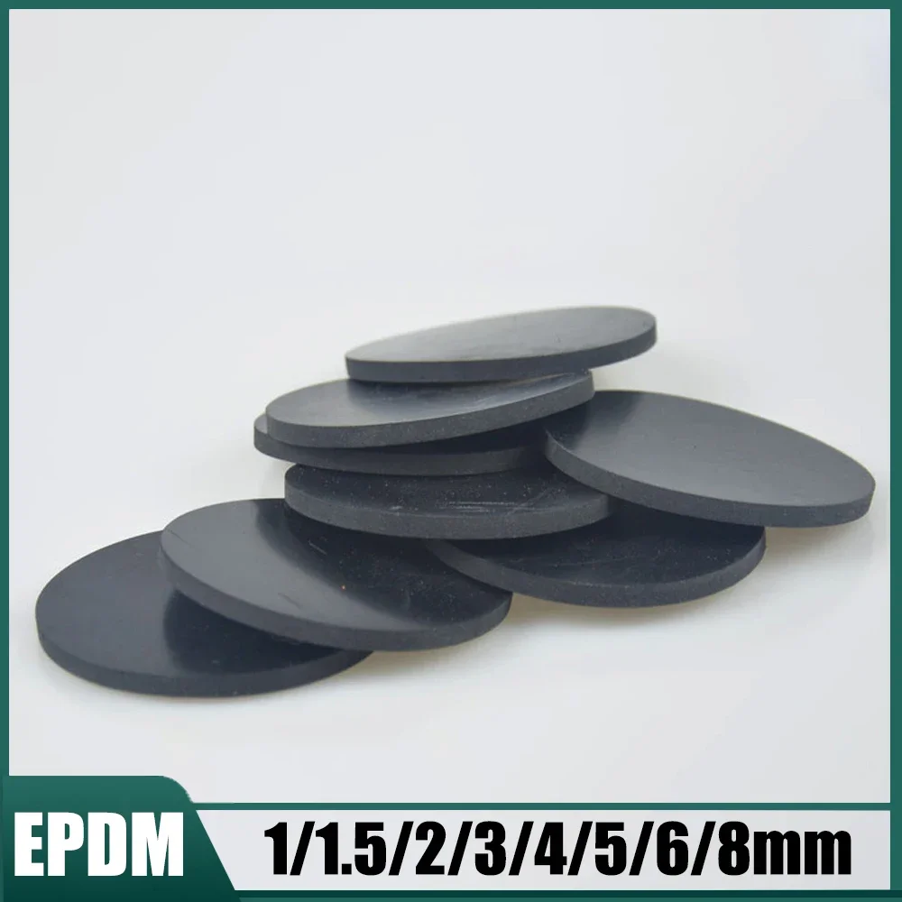 

10Pcs EPDM Disc Φ 5mm-100mm Solid Round Seal Gaskets Thickness 1/1.5/2/3/4 mm